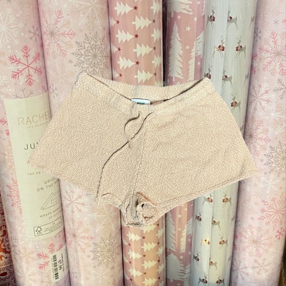 nwot xs aerie fuzzy loungewear shorts clean girl aesthetic